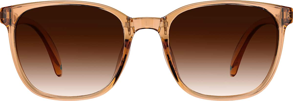 Front view of Foldable Square Sunglasses 1165215 in Brown