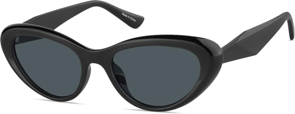 Angle view of Cat-Eye Sunglasses 1165521 in Black