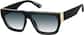Angle view of Square Sunglasses 1165821 in Black thumbnail