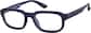Angle view of Rectangle Glasses 1165916 in Navy thumbnail