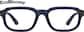 Front view of Rectangle Glasses 1165916 in Navy thumbnail