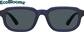 Front view of Rectangle Sunglasses 1165916 in Blue thumbnail
