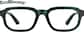 Front view of Rectangle Glasses 1165924 in Green thumbnail
