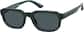 Angle view of Rectangle Sunglasses 1165924 in Green thumbnail