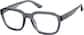 Angle view of Square Glasses 1166012 in Transparent Gray thumbnail
