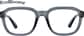 Front view of Square Glasses 1166012 in Transparent Gray thumbnail