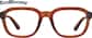 Front view of Square Glasses 1166015 in Transparent Brown thumbnail