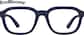 Front view of Square Glasses 1166016 in Navy thumbnail