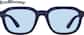 Front view of Square Sunglasses 1166016 in Blue thumbnail