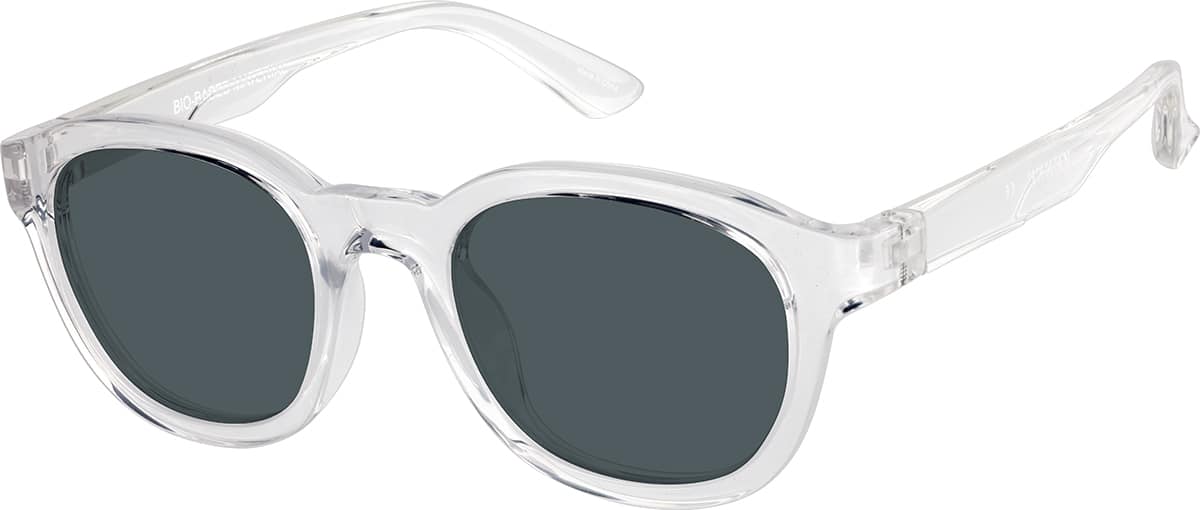 Angle view of Square Sunglasses 1166123 in Clear