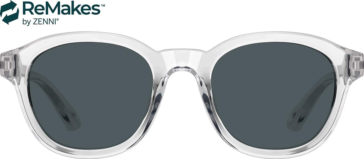 Front view of Square Sunglasses 1166123 in Clear