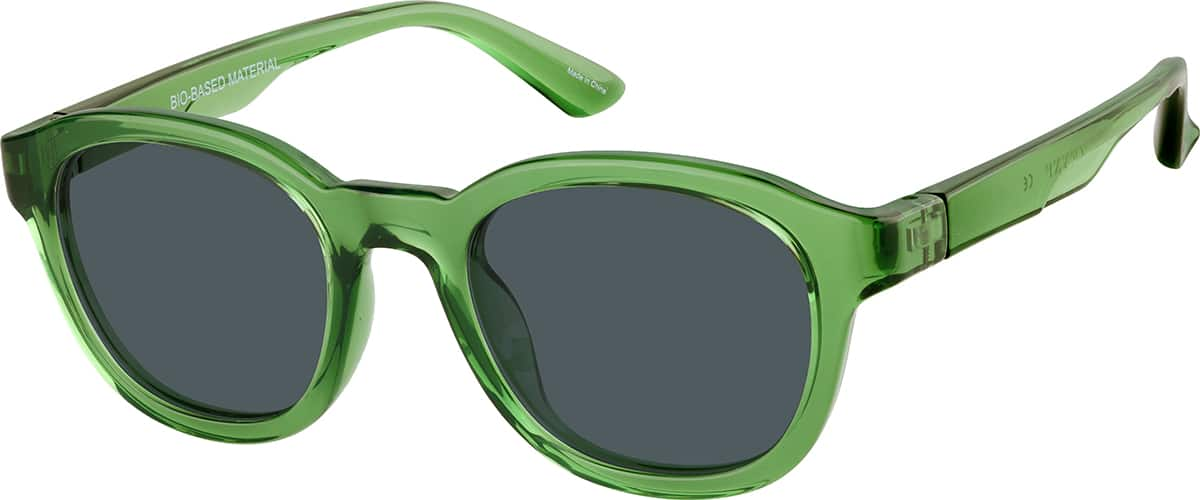 Angle view of Square Sunglasses 1166124 in Green