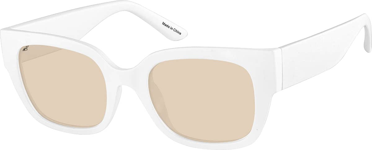 Angle view of Square Sunglasses 1166530 in White