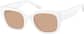 Angle view of Square Sunglasses 1166530 in White thumbnail