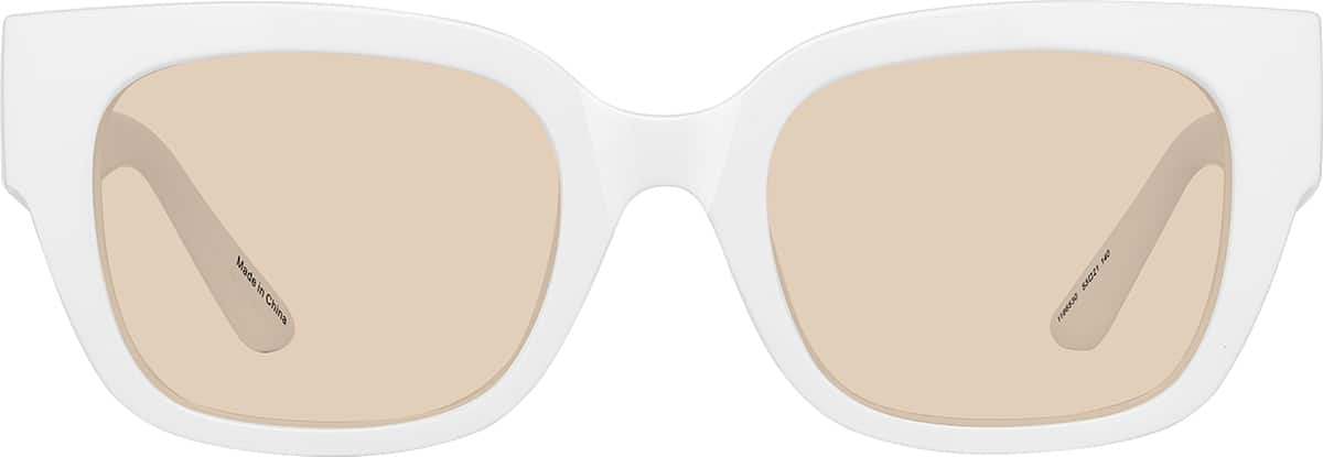 Front view of Square Sunglasses 1166530 in White