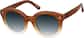 Angle view of Round Glasses 1166815 in Brown thumbnail