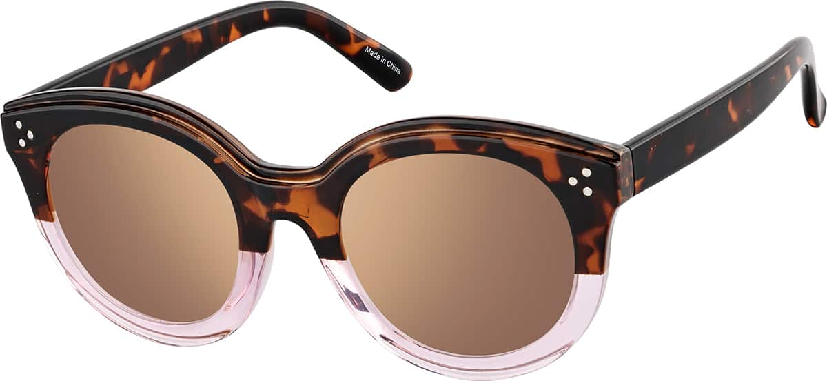 Angle view of Round Glasses 1166825 in Tortoiseshell