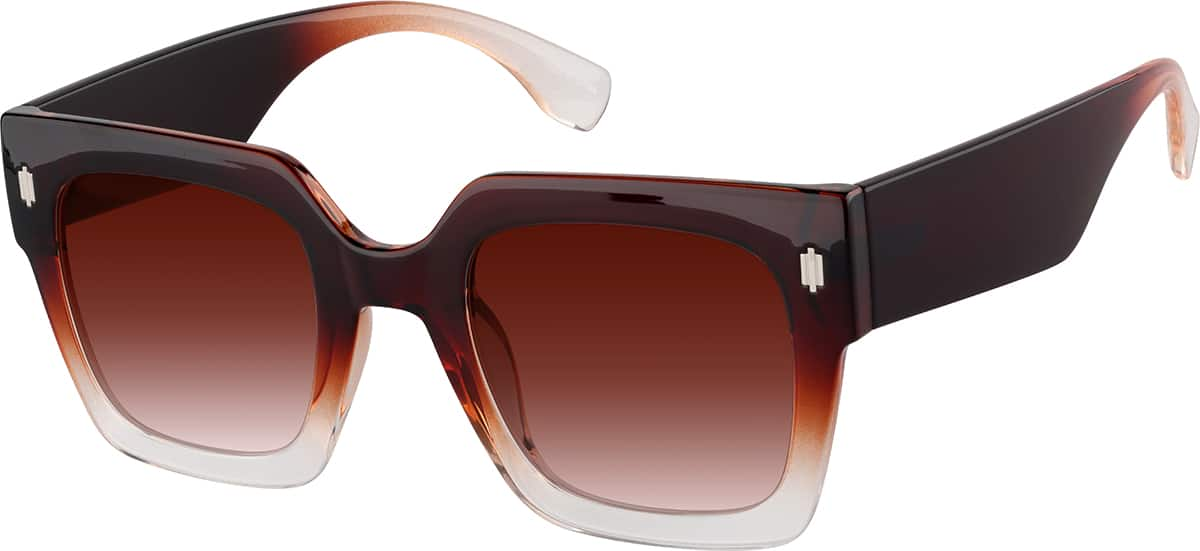 Angle view of Square Sunglasses 1167015 in Brown