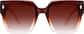 Front view of Square Sunglasses 1167015 in Brown thumbnail