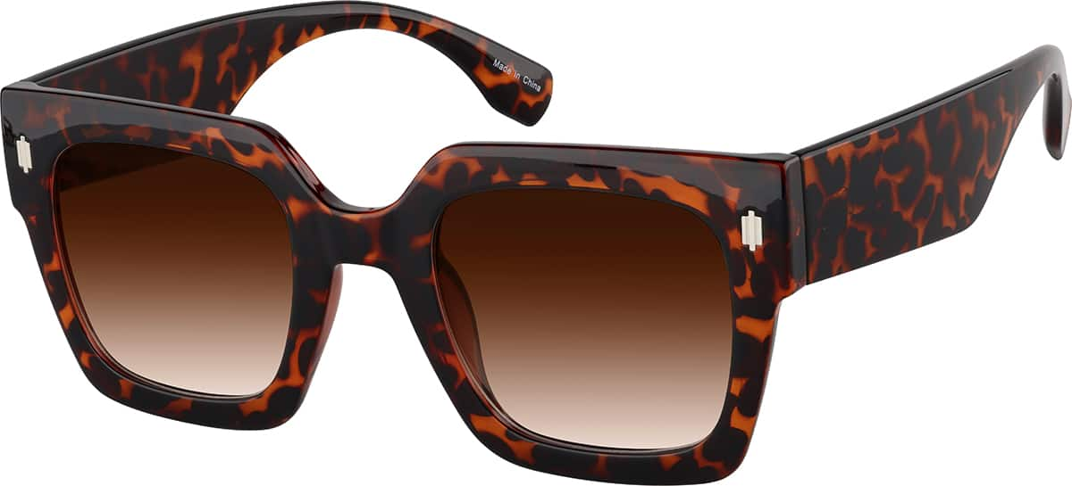 Angle view of Square Sunglasses 1167025 in Tortoiseshell