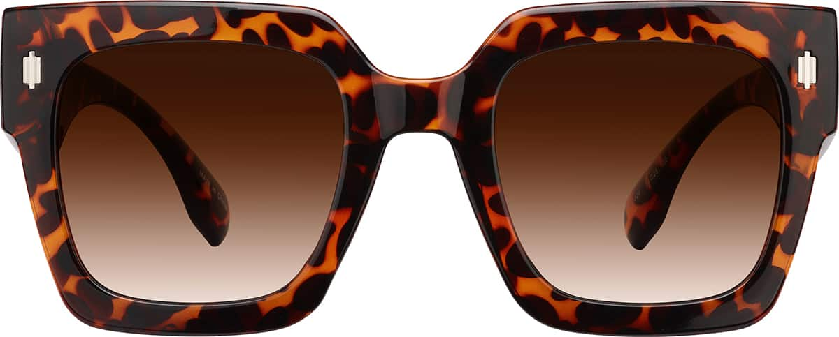 Front view of Square Sunglasses 1167025 in Tortoiseshell