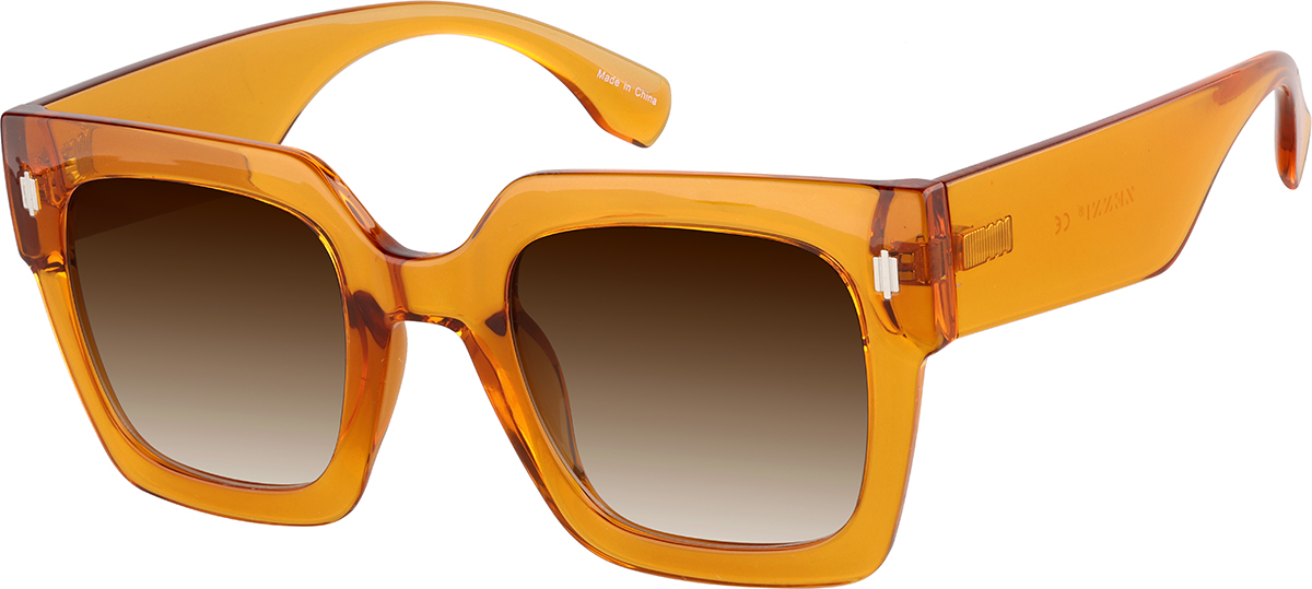 Orange Square Sunglasses #1167042 | Zenni Optical display picture 1