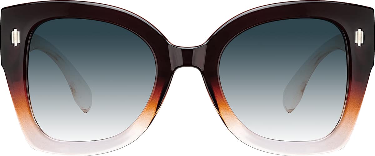 Front view of Cat-Eye Sunglasses 1167115 in Brown