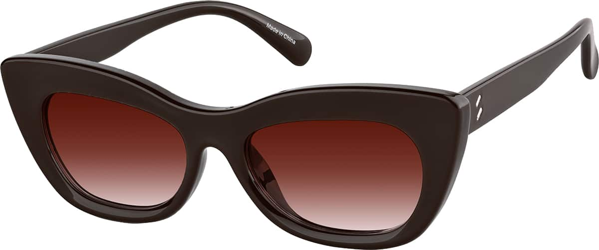 Angle view of Cat-Eye Sunglasses 1167215 in Brown