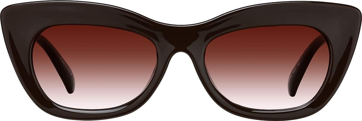 Front view of Cat-Eye Sunglasses 1167215 in Brown