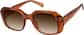 Angle view of Geometric Glasses 1167315 in Brown thumbnail