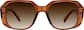 Front view of Geometric Glasses 1167315 in Brown thumbnail