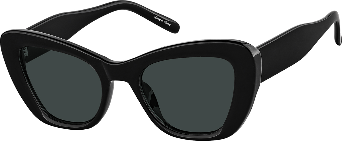 Cat Eye Sunglasses with Polycarbonate Lenses and Protective Pouch Black Sugar Dream #1165521 | Zenni Optical Canada main image 3
