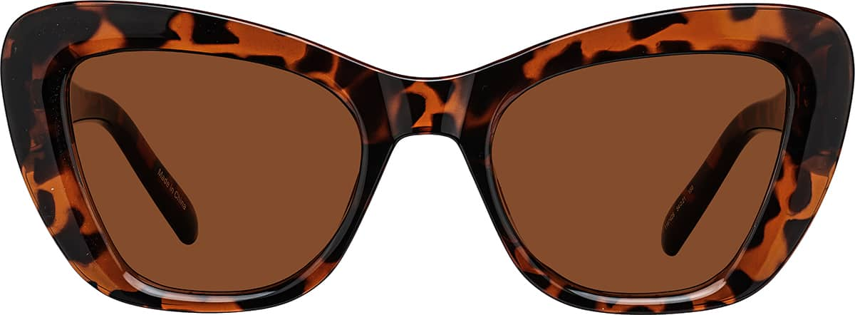 Front view of Cat-Eye Sunglasses 1167425 in Tortoiseshell