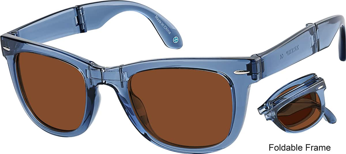 Angle view of Square Sunglasses 1167716 in Blue