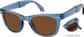 Angle view of Square Sunglasses 1167716 in Blue thumbnail