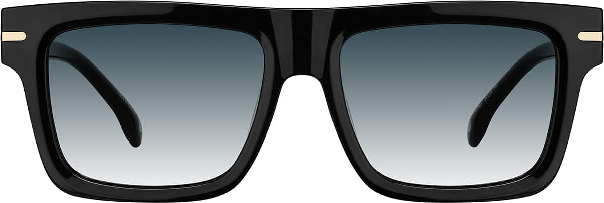 Front view of Rectangle Glasses 1167821 in Black