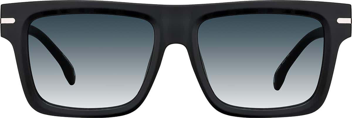 Front view of Rectangle Glasses 1167921 in Black