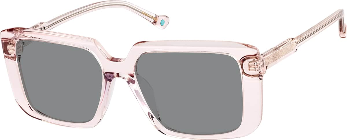 Angle view of Rectangle Sunglasses 1168319 in Pink