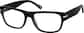 Angle view of Rectangle Glasses 116921 in Black thumbnail