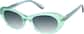 Angle view of Cat-Eye Sunglasses 117024 in Green thumbnail