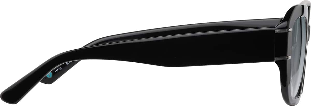 Side view of Rectangle Sunglasses 117121 in Black