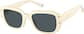 Angle view of Square Sunglasses 117133 in Cream thumbnail