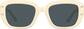 Front view of Square Sunglasses 117133 in Cream thumbnail