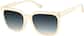 Angle view of Square Sunglasses 117233 in Beige thumbnail