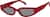 Angle view of Rectangle Sunglasses 117318 in Red thumbnail