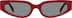 Rectangle Sunglasses 117318 in Red
