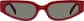 Front view of Rectangle Sunglasses 117318 in Red thumbnail