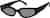 Angle view of Rectangle Sunglasses 117321 in Black thumbnail