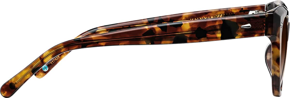 Side view of Cat-Eye Sunglasses 117425 in Tortoiseshell