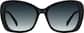 Front view of Cat-Eye Sunglasses 117821 in Black thumbnail